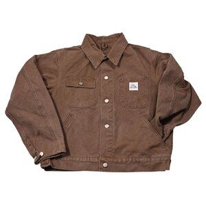 Akimbo Club Chopped Chore Jacket in Brown